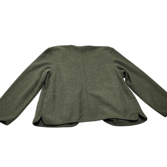 Vintage Geiger Austria green 100% pure boiled wool sweater lagenlook jacket - Picture 7 of 9